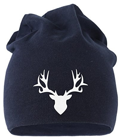 MoonWorks Jersey Beanie Einhorn Unicorn Anker Hipster Kackhaufen Läuft Meow Mütze Stern Herren Damen