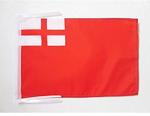 AZ FLAG British 1620-1707 Red Ensign Flag 45x30 cm 100D Polyester Cords | Indoor and outdoor use 12x18 in decorative flag double stitched seams and reinforced edges with ties