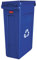 RUBBERMAID Slim Jim® Abfallbehälter mit Lüftungskanälen 87 Liter, Farbe:Blau