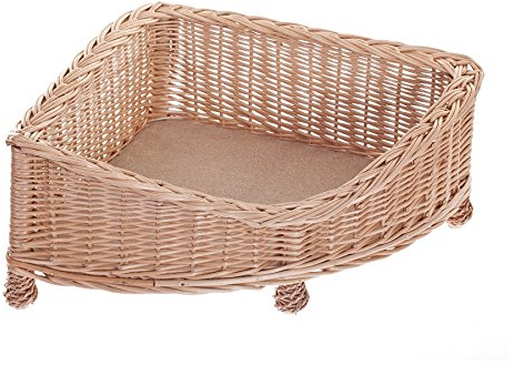 e-wicker24 Ein Lager aus Weide für einen Hund/eine Katze, EIN Liegestuhl für Tiere, Katzenlager/Hundlager, Hundebett/Katzenbett