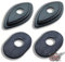 Germany Motorsports Motorrad Adapterplatten Blinker Platten für LED Miniblinker schwarz (Honda)