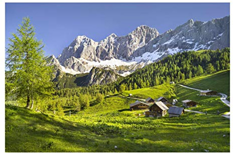Bilderwelten Berge Fototapete Natur inkl. Kleister 432x290cm - Vliestapete Made in Germany - Tapete Berge Schlafzimmer - Steiermark Fototapete Natur Landschaft - Wandtapete Wohnzimmer Flur T_2378