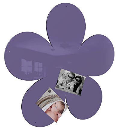 Colours-Manufaktur Blume Magnetwand - viele XXL groß Hochglanz (lila (RAL 4005 blaulila glänzend))