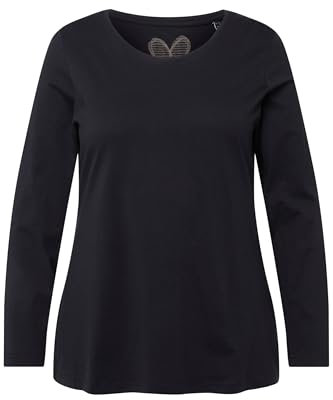 Ulla Popken Mister Familia Sublimation Tee Maglia a Maniche Lunghe, Blu (Blau 71), 60-62 Donna