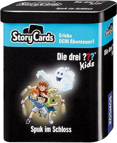 Kosmos 688608 Story Cards - Die DREI ??? Kids Spuk Im Schloss, Die DREI Fragezeichen Kids Kartenspiel, Erlebe Die Interaktive Detektiv Geschichte, Kartenspiel Für Kinder, In Metalldose Zum Mitnehmen