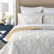 mixinni® Stil Druckdessiniert Bettüberwurf Blaue und Weiße Porzellan Serie Stickerei Quilts aus 100% Reiner Baumwolle Bedspread Tagesdecke (Enthält Keine Kissenbezüge) Champagner 234x269 cm