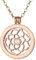 Morella Halskette Damen Gold 70 cm Edelstahl mit Amulett und Coin 33 mm in Schmuckbeutel Blume Lotus