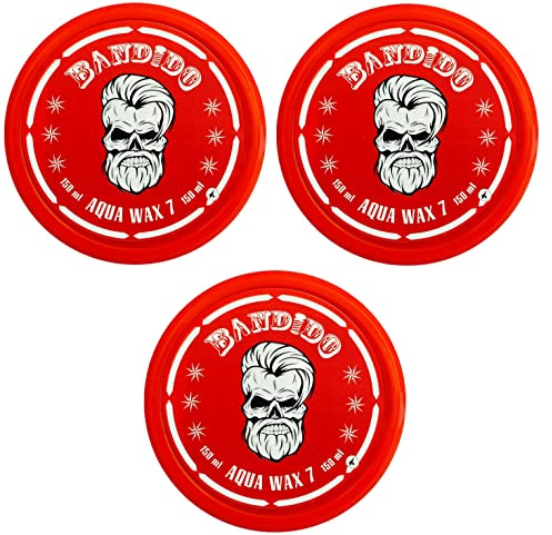 3 x Bandido Hair Wax Rouge Cheveux Aqua Hard
