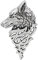 FITYLE F Herren Schmuck, Brosche Anstecknadel, Wolf Muster, Hochzeitsschmuck, Antikes Silber