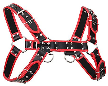 Love69Toys Herren-Schulter- und Bruststütze aus Polyurethan-Leder mit verstellbaren Schnallen, Accessoire