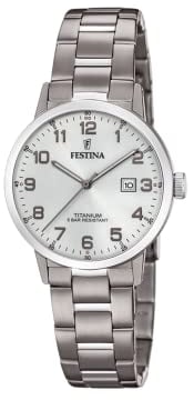 Festina Unisex Erwachsene Analog Quarz Uhr mit Titan Armband F20436/1