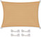 CelinaSun Voile d'ombrage avec Cordes de Fixation Pare-Soleil Jardin Balcon Basic Respirant Rectangle 3 x 4 m Beige Sable