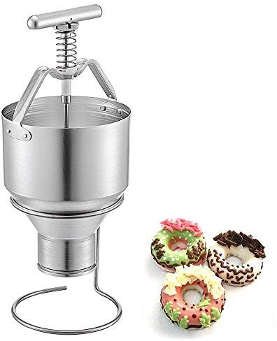 Fayelong 5L Donut Maker, 6 Adjustable Manual Donut Depositor Dropper with Stand, Donut Making Machine Batter Dispenser for Home & Commercial Use
