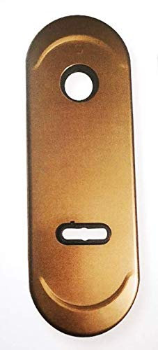 effedielle® Mostrina in alluminio doppia mappa colore bronzo interasse 85 mm.-placca per porta blindata,placchetta-borchia ATRA-DIERRE-(mm.h.182x62).Bocchetta completa di sottoplacca e inserti chiave