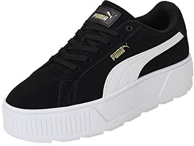 PUMA Damen Karmen Sneaker, Black White Team Gold, 38 EU
