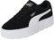 PUMA Damen Karmen Sneaker, Black White Team Gold, 38 EU