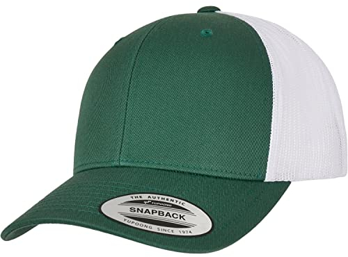 Flexfit Unisex Retro Trucker 2-Tone Baseballkappe, Evergreen/White, one Size