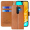 FMPCUON Cover per Xiaomi Redmi 9, Custodia a libro Xiaomi Redmi 9,Premium PU Custodia in Pelle Portafoglio di Protezione Magnetica per Xiaomi Redmi 9,Marrone