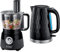 Russell Hobbs 24732 Desire Food Processor, Slicing and Dough Attachments, Matte Black, 600 W & 26051 Cordless Electric Kettle, 1.7 Litre, 3000 W, Black