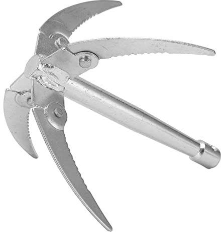 Shanrya Couteau à Herbe d'eau de pêche, dissolvant d'ancre Efficace en Acier Inoxydable avec Corde de 10 m pour enlever Les Plantes Aquatiques