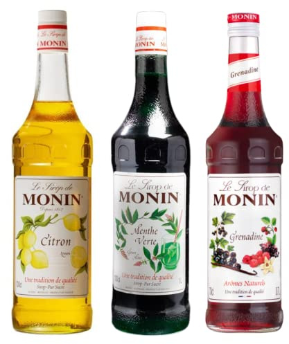 Lot sirops incontournables - 3x1L Citron, Menthe, Grenadine