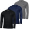Calvin Klein Mens 3 Pack T-Shirt - Black/Navy/Silver - L