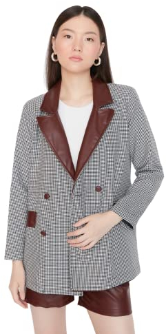 TRENDYOL Blazer - Bordeaux - Oversize