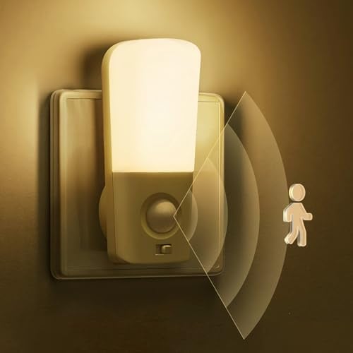 LOHAS-LED [2er Pack] LED Nachtlicht mit Bewegungsmelder, Nachtlicht Steckdose Warmweiß 3000K, 3 Modi LED-Nachtlicht für Kinder, Nachtlicht fur Flur, Schlafzimmer, Treppe, Kinderzimmer Nachtlicht