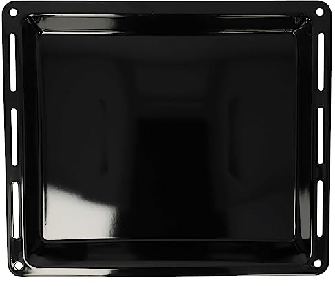 vhbw Bandeja compatible con Whirlpool AKPM 749 horno - 44,5 x 37,5 x 4,4 cm, antiadherente, esmaltado, negro
