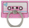 Pink Cassette Tape Retro 90s Phone Ring Holder Grip Finger 360 Mount Stand Mobile Universal Loop for All Smartphones