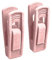 Lot de 20 cintres en velours pour cintres fins en velours, pinces solides antidérapantes amovibles en velours artificiel floqué pour serviettes, manteaux, pantalons, jupes (rose)