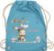 Turnbeutel Rucksack - Ostergeschenke Ostern - Hase Süß Kinder personalisiert I Osterhase - Unisize - Hellblau - stoffbeutel name kindergarten osterhasentasche oster bunny sportbeutel