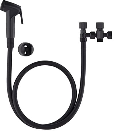 Kit hygiène WC noir mat + robinet 3 voies NOYON & THIEBAULT