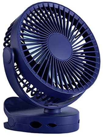 Ventilador con clip, pequeño ventilador portátil de clip | Ventilador recargable por USB para cama, ventilador con clip, ventilador de cochecito, escritorio, dormitorio, exterior, cama Keloc
