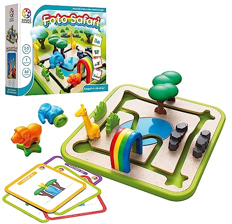 SmartGames - Foto Safari | Kinderspiele | Kinderpuzzle | Lernspiele Kinder 3 Jahre | Spiele Kinder 3 Jahre oder älter | Geschenk für Kinder 3 Jahre oder älter