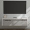 doporro TV Lowboard TV-Schrank Fernsehschrank 160cm in matt Weiß und Beton Hängend oder Stehend Fernsehtisch mit 2 Schranktüren, TV-Regal für Fernseher Fernsehschrank01