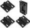 4 Scharniere 50x50mm aus Zink Metall zum aufschrauben - für Türen Klappen Deckel ideal zur Verwendung mit T V Slot Profilen! | 3 Größen zur Auswahl……