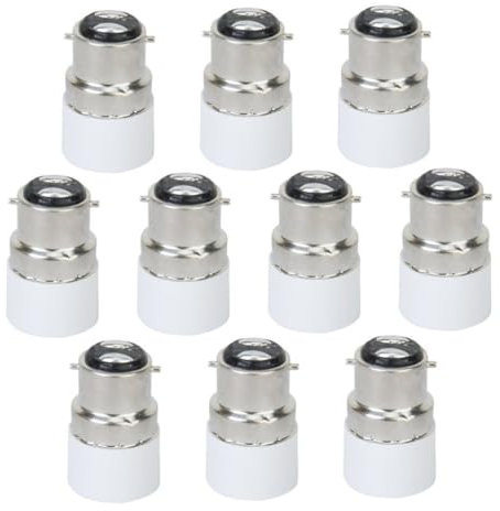 Adaptateur B22 à E14, Base d'ampoule B22 à E14, 10 paquets de convertisseur d'ampoules LED