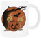 Jinbetee Escena De Calabaza Vintage Halloween Taza Blanca Taza De Cerámica Para Beber
