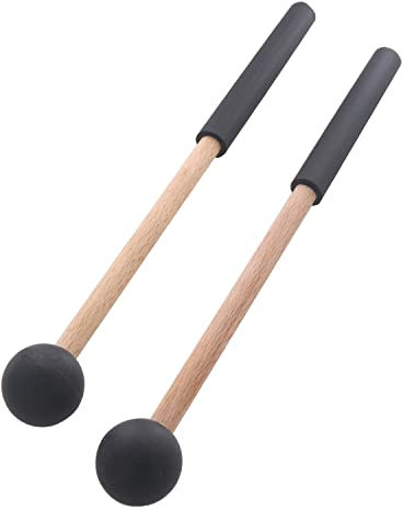Ghulumn 1 par de baquetas para batería de cabeza de goma suave palillos para batería y percusión para teclado