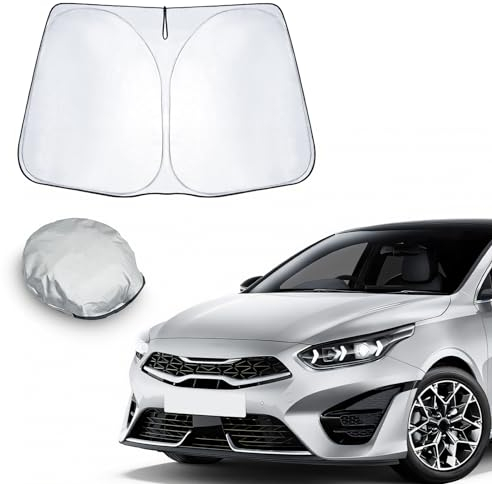 CDEFG Compatible con Kia Ceed Proceed XCeed SW GT 2018-2023 2024 Parasol Coche Delantero Parabrisas Protector Plegable con Gran Pantalla Anti UV Rayos Mejor Fresco-Parasol Accesorios