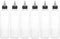 sourcing map 6Pcs 8.5oz/250ml Squeeze Bottles, Clear Dispensing Bottles with Twist Cap Lids, Plastic Squirt Bottle for Ketchup, Mustard,and Crafts