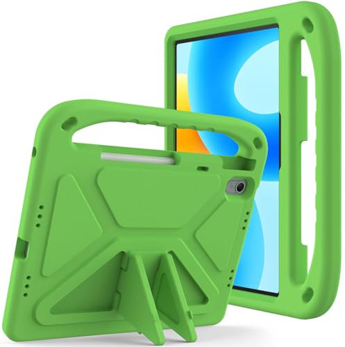 Custodia per Huawei MatePad 11.5 S 2024 Custodia per Tablet per Bambini Leggera Antiurto Cover con Maniglia Stand Tablet, Verde