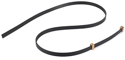 Flechae Echtes Lederband Tofu-Tasche Leder Umhängetaschengurt Lunge Damentaschenzubehör Ledertasche Rucksackgurt Top-Qualität(Black)
