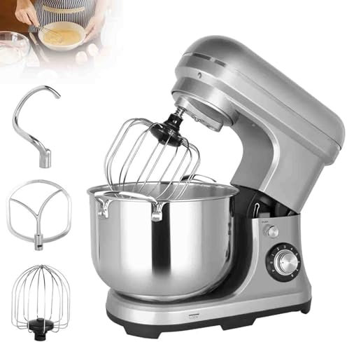 HNBYLMM Electric Stand Mixer, 10L Stainless Steel Bowl, 8-Speed Kitchen Mixer, Household Food Mixers include Dough Hook, Beater and Whisk, Bread Cake Mixer for Baking and Most Home Cooks