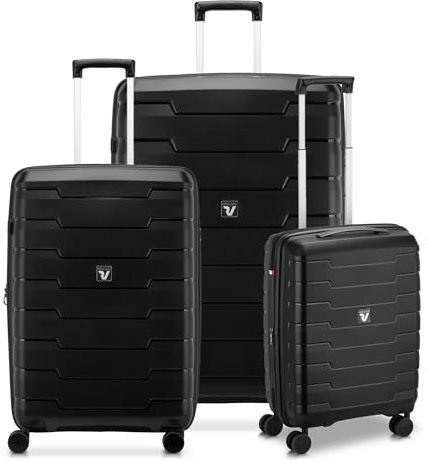 Roncato Skyline 2.0 Kofferset (Großer, Mittelgroßer, Kabinen) Schwarz
