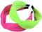 2 Stück 80er Jahre Neon-Stirnbänder, fluoreszierend, geknotet, einfarbig, Turban-Haarband, breite Haarreifen, Kreuzknoten, Stirnbänder der 1980er-Jahre, Haarschmuck für Damen
