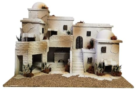 arkamii Handgefertigte Krippe im arabischen Stil, 50 x 40 x 33 cm, dekorative Hütte, handgefertigt, hergestellt in Italien (AC Style 2)