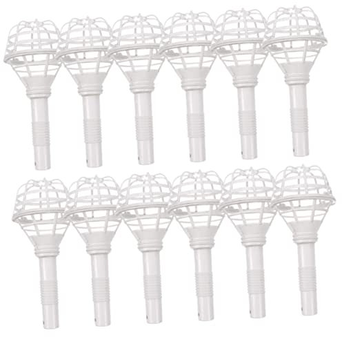 SEWACC 12 Stück Leere Blumen Stütze Brautblumengriff Blumenstraußhalter Selber Machen Halter Für Hochzeitsblumenarrangements Brautsträuße Griff Hochzeit Mit Blumenhalter Weiß Plastik