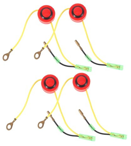 SEWOART 4pcs Engine Stop Switch for Garden Tractor Replacement Parts for Thrower Log Splitter Pump Mower Tool Installation